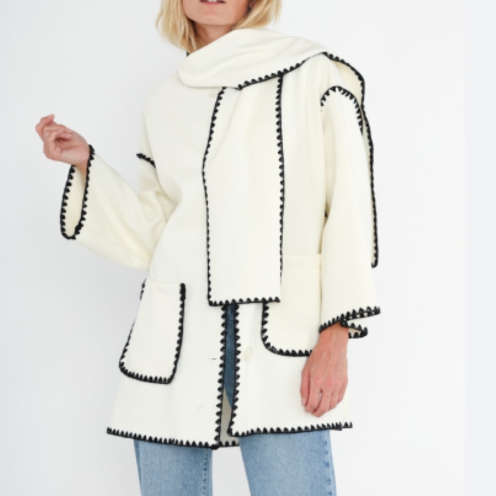 40 POSH LIVE LISTING MADE IN FRANCE JACKET WITH SCARF SET
